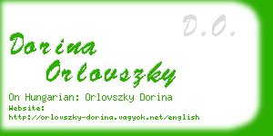 dorina orlovszky business card